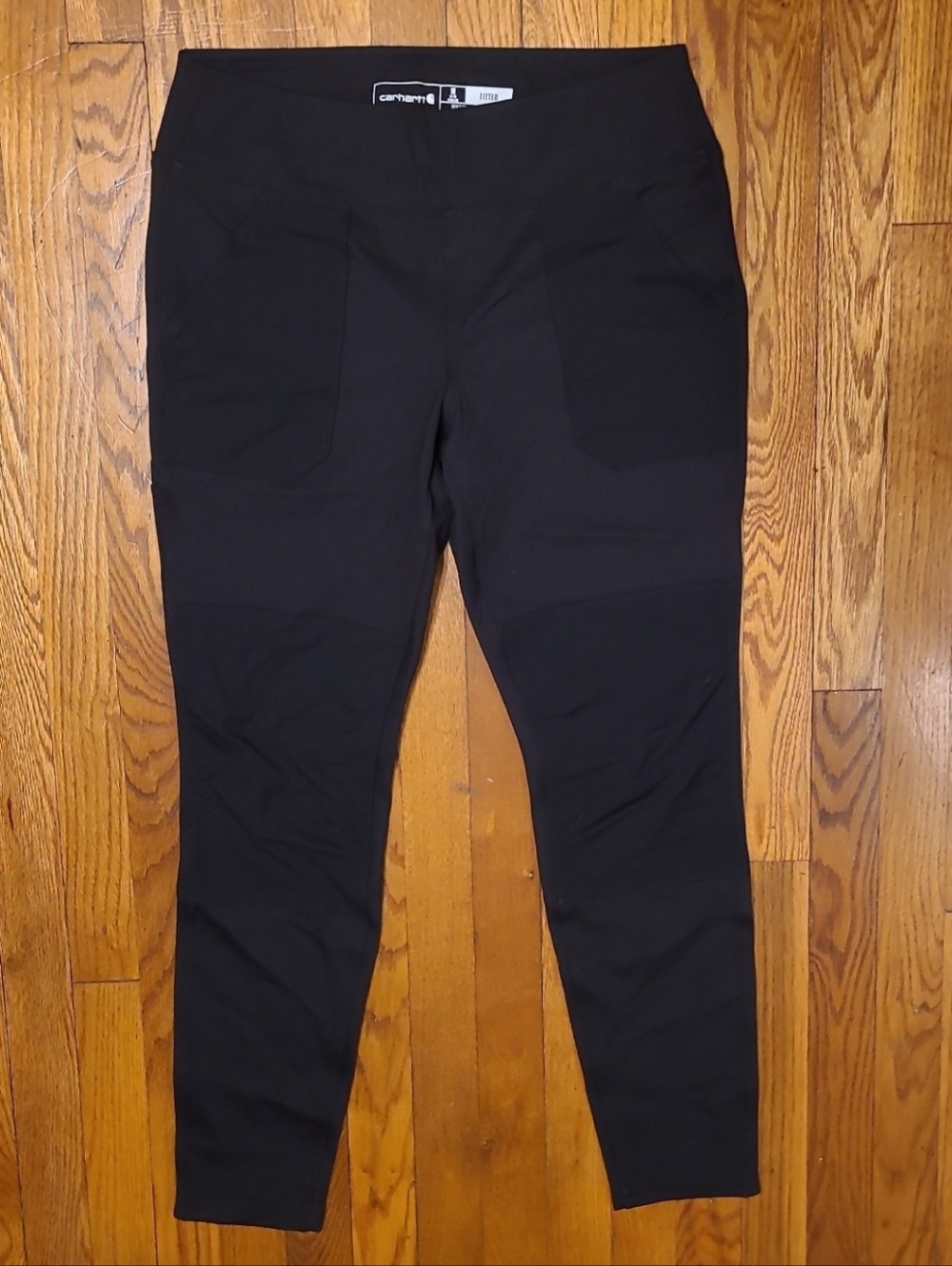 New Carhartt Black Force Fitted Work Pants Leggings Medium - Picture 2 of 3